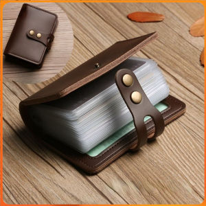 Womens And Mens Retro Large Capacity Multi Card Slot Storage Card Clip Exquisite High-End Card Clip 30 Card