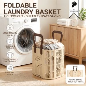 Foldable Storage Basket for Laundry - Home Organizer Space-Saving Multi-Purpose Basket