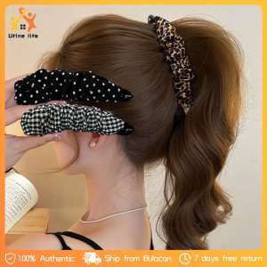 Korean Leopard Pattern Ponytail Banana Clip Leopard Print Banana Hairpin for Ponytails Vertical Hair Clip High-end Updo Hair Accessory