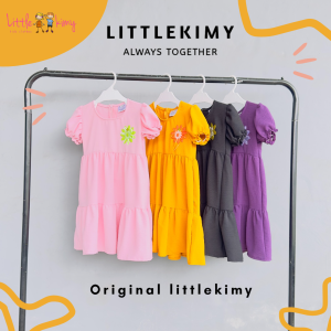 Dress Anak Perempun Usia 2-8 Tahun Lenora Dress Wrinkle import Premium