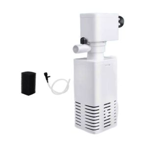 OUTOPEN Suction Cup Aquarium Internal Filter Wall Mount Silent Submersible Pump Water Purifier with Sponge and Air Tube Water Circulation Pump For Home Fish Tank