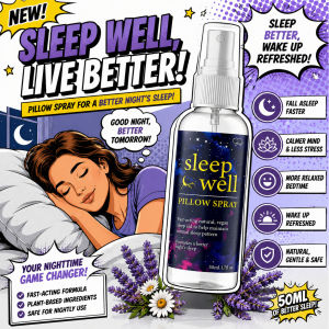 Sleep Well Pillow Spray 50ml Lavender Bed & Pillow Mist Relaxing Aromatherapy Room Spray Fresh Nighttime Fragrance Calming Pillow Spray for Bedroom Bed Linen Home Use