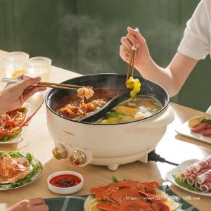 6L Electric Hot Pot Household Divided 2in1 Multi Integrated Electric Boiling Pot Two Flavor Cooker 鴛鴦電火鍋