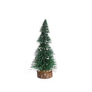 ZYJC slim christmas tree christmas decoration models Green Mini White Snow Christmas Tree Small Plastic Artificial Xmas Pine Tree Creative DIY Handicraft Christmas Silk Cedar Home Christmas Decor