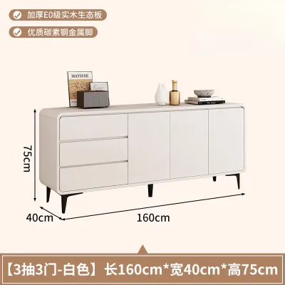 TV Cabinet Household Light Luxury Solid Wood Storage Cabinet Living Room High Dustproof TV Console Cabinet
