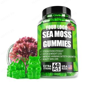 agetet Bear Shaped Sea Moss Gummies Chewy Candy