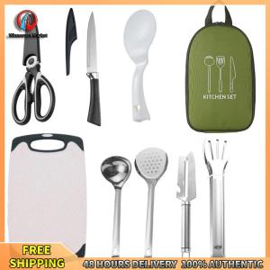 8 Pcs Camping Cookware Utensils Travel Set Camping Cooking Utensils Set Portable Outdoor Camp Cookware Set Camping Accessories