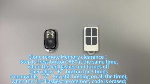 Metal Push Button Remote Control Transmitter ABCD / Lock Unlock 4 Button 433MHz Universal 4 Buttons Garage Door Opener Remote