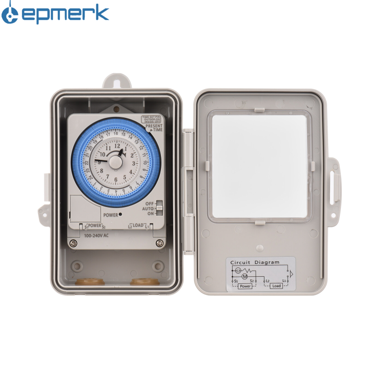 Lepmerk Mechanical 24 Hours Timer Switch IP53 Rating Programmable ...