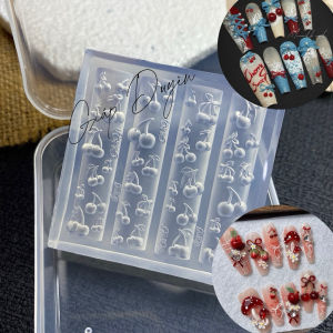 khuôn trái cherry silicon nail