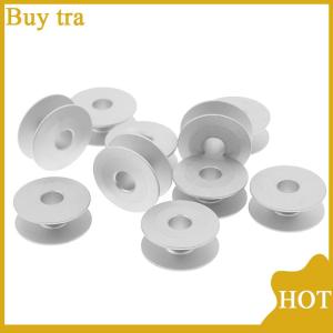 [Buytra] 10pcs 21mm อุตสาหกรรมอลูมิเนียม bobbins สำหรับนักร้อง Brother จักรเย็บผ้าเครื่องมือ