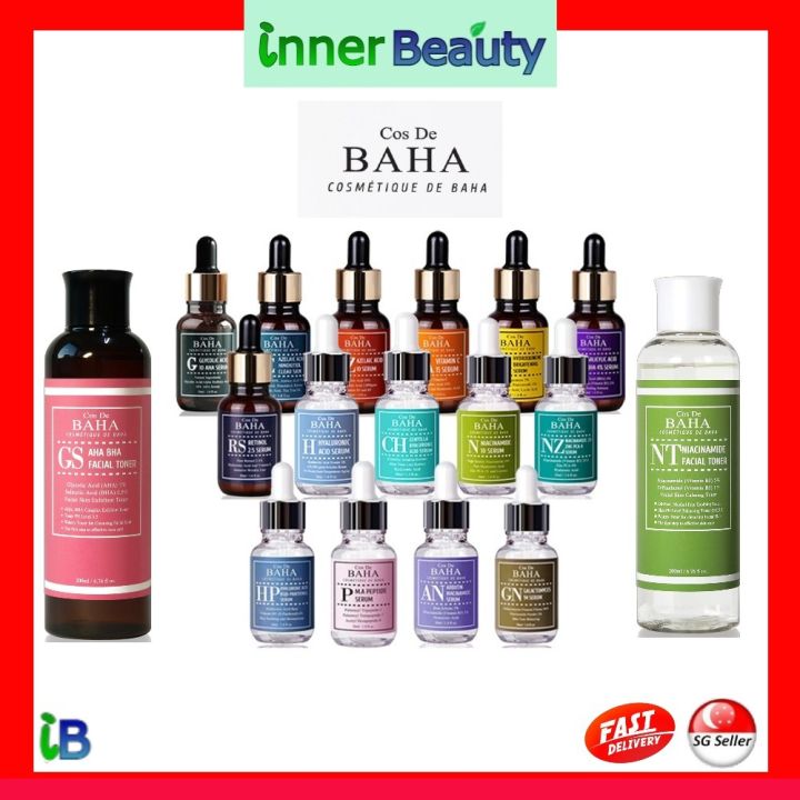 Cos De BAHA -Facial Serum Toner Cream Moisturizer Niacinamide Peptide ...