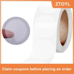 【ZTOYL】 500 cái cuộn Vòng dán trong suốt niêm phong rõ ràng nhãn decal trang trí cho kẹo Cookie Biscuit tráng miệng túi