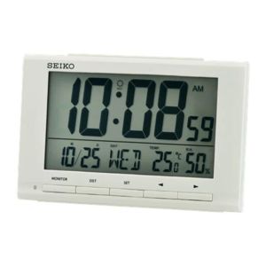 100% ORIGINAL SEIKO Digital Desk Table Calendar Beep Alarm Clock QHL090 (QHL090K QHL090L QHL090W) [Jam Loceng Tarikh]