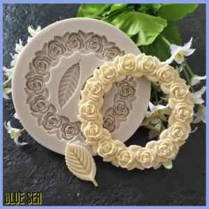 bluesea 1 cái Khuôn Silicone lá hoa hồng khuôn bánh sô cô la Tự làm khuôn nướng bánh đường