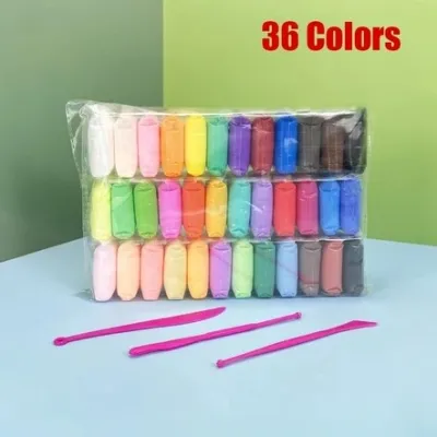 12/24/36 Color Air Dry Clay With Tools Kids Early Education Toy DIY Lightweight Clay Children Toy