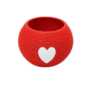 ZSDN MALL Heart Pattern 3D Printed Plant Pot Mini Plastic Eco-Friendly Planter Unique Decorative Green Onion Pots Balcony Decor