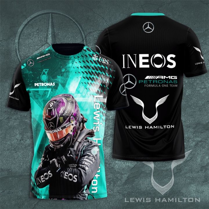 In Stock) Lewis Hamilton Mercedes AMG Petronas F1 Racing T-Shirt
