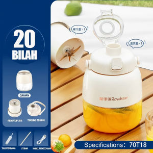 Wireless Portable Large Capacity Juicer Blender USB Rechargeable Long Battery Life Fast Convenient Juicer Cup Double Cup Lid Juice Machine