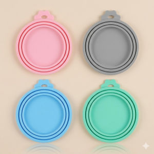 Pet Silicone Can Lids Reusable Keep Fresh Food Storage Box Cover Cans Cap Silicone Can Lid Pet Can Covers Food Tin Cover