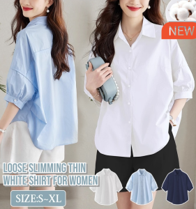 【Ready Stock】[Loose and slim]2024 Summer new style Loose  thin sun protect shirt for women