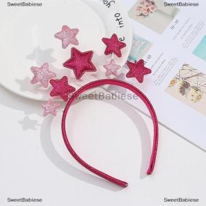 [COD] SweetBabiese Cute Star-Shaped Headband With Golden Glitter Finish Perfect For Birthday Parties Christmas Decorations Festive Accessory