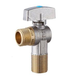 Brass 1/4 Turn Shut Off Valves for Kitchen Bathroom Inlet Outlet Features 3/8Inch Adapter for Hot Cold Water Use