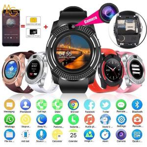 【COD】 【Original】Waterproof Bluetooth Smartwatch Touch Screen Smart Wrist Watch With with SIM SD Card TF Card Slot Camera Fitness Tracker Sport Watchs Pedometer Women Kids Men Bracelet Cool Clock Facebook Twitter Whatsapp  For Android