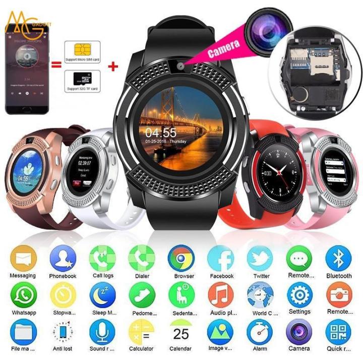 Bluetooth smart watch touch screen with camera best sale