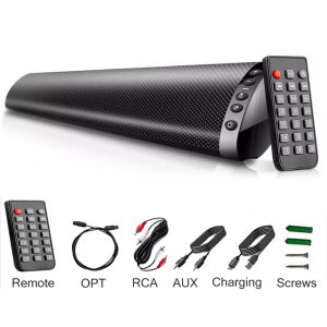 Banchugw 2023 Wall Mountable Home Theater TV Sound bar Speaker OPT AUX Input Stereo Surround Speakers with Remote Control Sound System