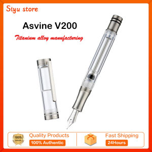 Asvine V200 Titanium Alloy Negative Pressure Inked BOCK Tip Laser Colorful Pen Business Gift Box