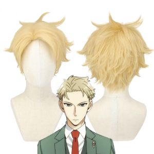 Anime Spy X Family Loid Forger Cosplay Costume Men Suit Blond Wig Outfit Hat Halloween Party Clothing Suit