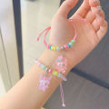 Santio Cute Handmade Beaded Cinnamoroll Hello Kitty Multi Color Adjustable Jewelry Bracelet Suitable for Men and Women. 