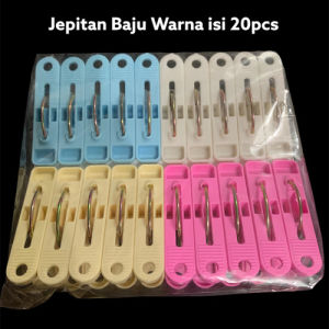 JEPIT BAJU - JEPITAN JEMURAN - PENJEPIT BAJU - BAHAN PLASTIK isi 20 pcs