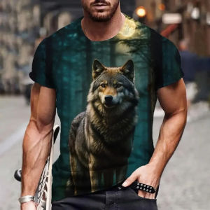 [Local Stock] ZEEMIN Animal Wolf 3D Print T-Shirts Summer Men Women Casual Fashion Streetwear Oversized Short Sleeve T Shirt Male Tees Tops Clothing