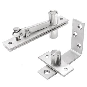2Pcs Heavy Duty Pivots Hinge 360/90 degree Rotating Shafts Door Hinge Stainless Steel Concealed Door Hinge