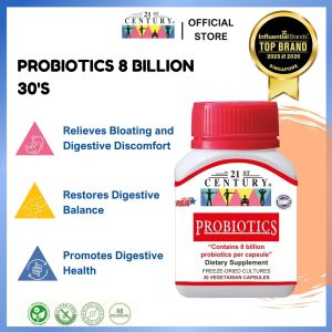21st Century Probiotics 8 Billion CFUs 30 vegecapsules (Contains Dairy)