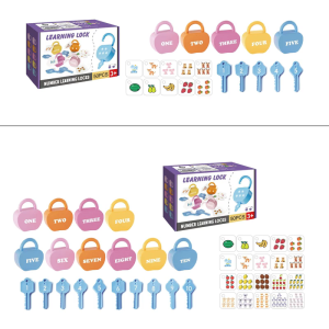 Children Number Matching for Toddlers Sorting Key and Lock Themed Brain Training Counting Animal Game