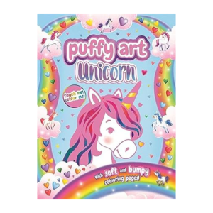 Unicorn Puffy Art Colouring Book For Kids To Color & Touch Bumpy Art Scenes