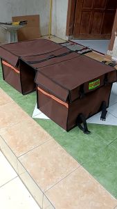 Tas Obrok Motor Kurir Anti Air Kanvas Super Jumbo Reflektor