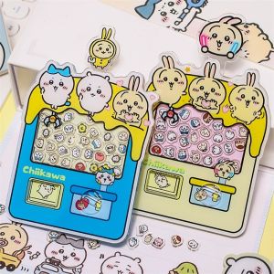 Chiikawa Acrylic Shaker Gashapon Machine Keychain DIY Anime Cartoon Couple Key Pendant Collectible Birthday Gift