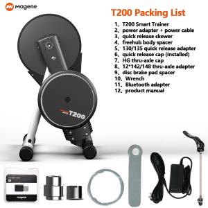 Magene T200จักรยานอัจฉริยะเทรนเนอร์ความเงียบในร่มการฝึกอบรมจักรยานขับตรงที่บ้านจักรยานบนถนน MTB มิเตอร์วัดพลังงานที่สร้างขึ้นในตัว ZWIFT