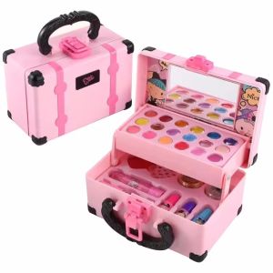 Children Makeup Cosmetics Playing Box Princess Makeup Girl Toy Play Set Lipstick Eye Shadow Safety Nontoxic Kids Toys for Girls