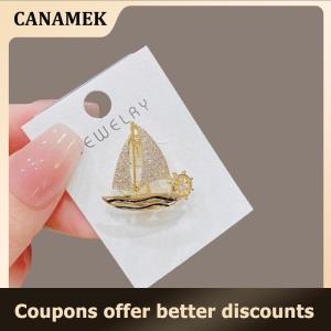 【 CANAMEK 】 New Diamond-encrusted Fashion Accessories For High-end Womens Delicate Sailing Corsage Pins