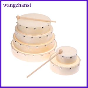 wangzhansi Khung Trống 4 6 7 8 9 10 Inch Tay Trống Gỗ Trống Với Trống Thanh Thiết Lập Trò Chơi Âm Nhạc Trẻ Em Giáo Dục Đồ Chơi Bộ Gõ Nhạc Cụ