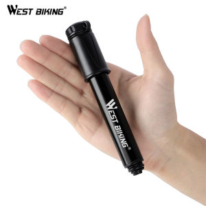 WEST BIKING Portable Bike Pump MTB Road Bicycle Tire Inflator Hand Air Pump With Gauge Schrader Presta Valve Cycling Pump Bike Accessories