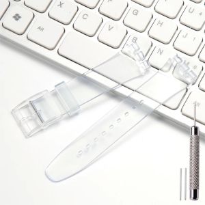 17 19 20mm Silicone Watch Band Suitable for SWATCH Watchband Women Kids Soft Replacement Strap Waterproof Bracelet With Tool