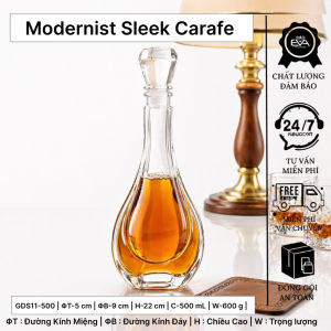 Bình Đựng Rượu Thủy Tinh Cao Cấp GDS01 800ml Kiểu Dáng Square Emerald Đựng Rượu Mạnh Quà Tặng Tân Gia
