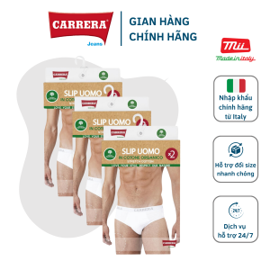 Pack 2 Quần Lót Nam Tam Giác - Carrera Jeans - Màu Xanh Chất Cotton Bền Nhập Khẩu Chính Hãng Từ Ý - 8C6692_676