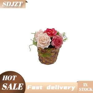 SDJZT Mini Chậu hoa mini mô phỏng nhà máy nồi giỏ handmade nhân tạo cho Dollhouse thu nhỏ trang trí nội thất